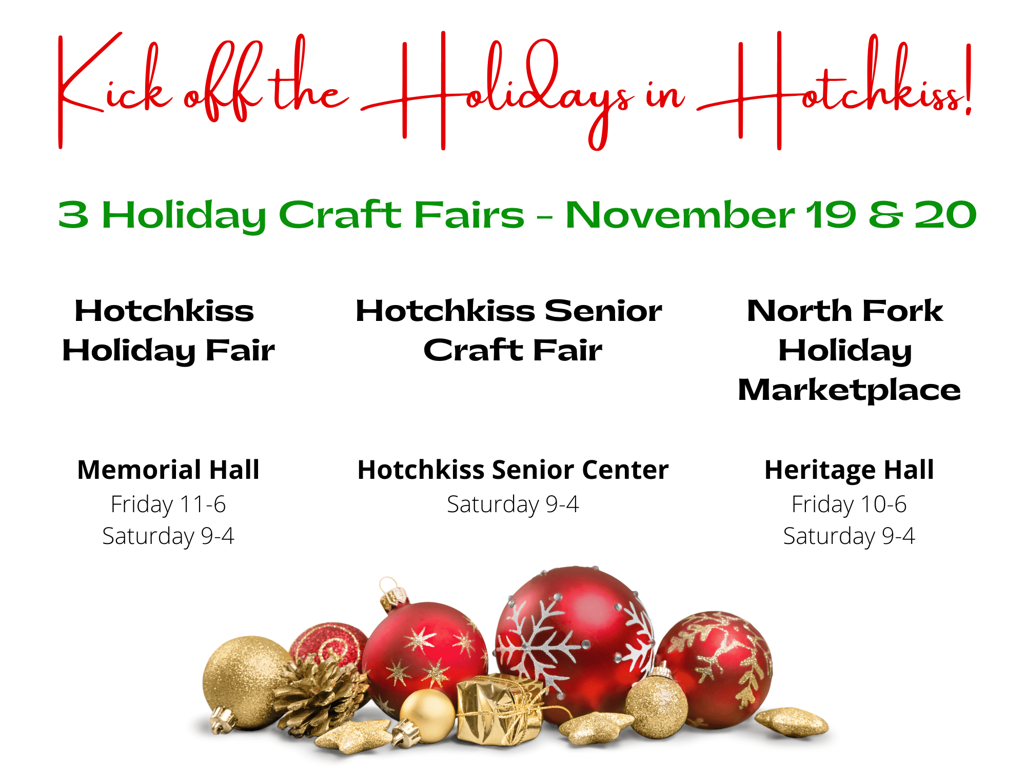 Hotchkiss Holiday Craft Fairs Delta County Tourism