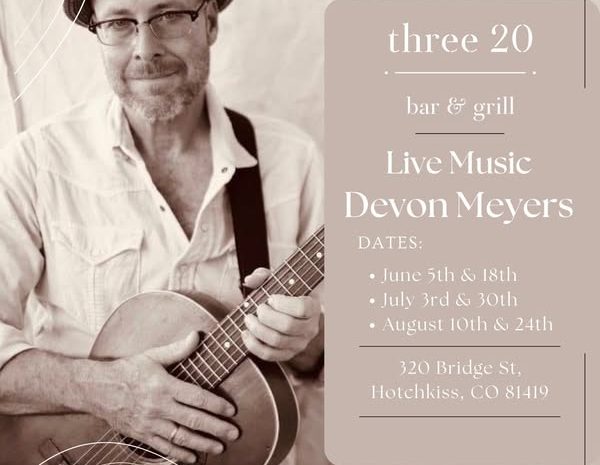 promotional Image for eThree20 live Music Nights with Devon Meyers