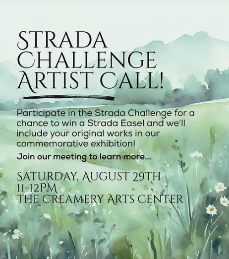 Flier for the Strada Challenge Artist Call informational Meeting
