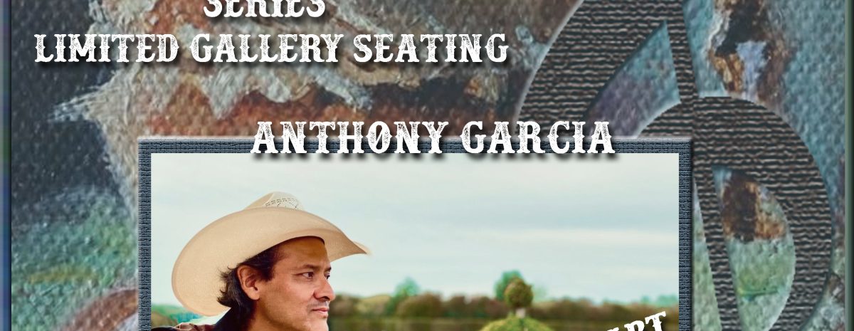 Event poster for Guilty Pleasures acoustic concert featuring musician Anthony Garcia on Oct 7 from 7-9 PM at Grand Mesa Arts & Events Center in Cedaredge, CO